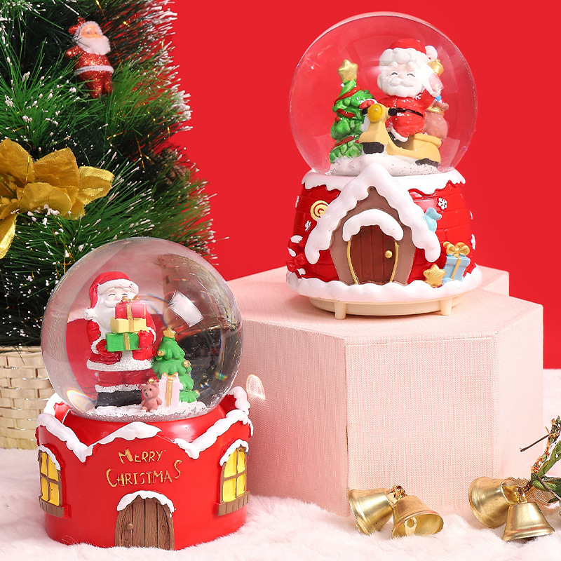 Snow Globe Musical - Kerst Sneeuwbol met LED-verlichting Auto Vallende