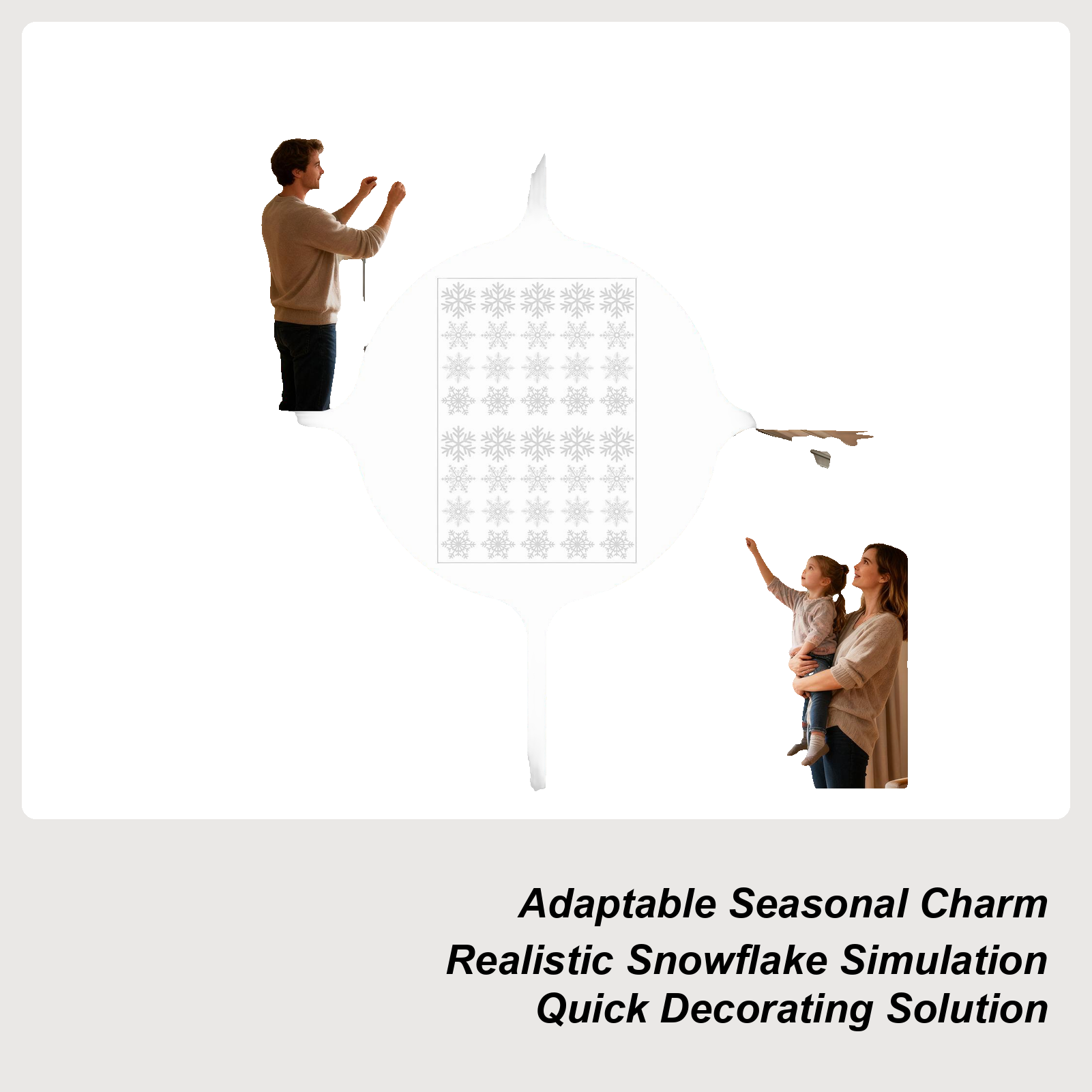 Snowflake Window Decal - Sneeuwvlok raamstickers Kerst statische seizoensdecoratie Glazen