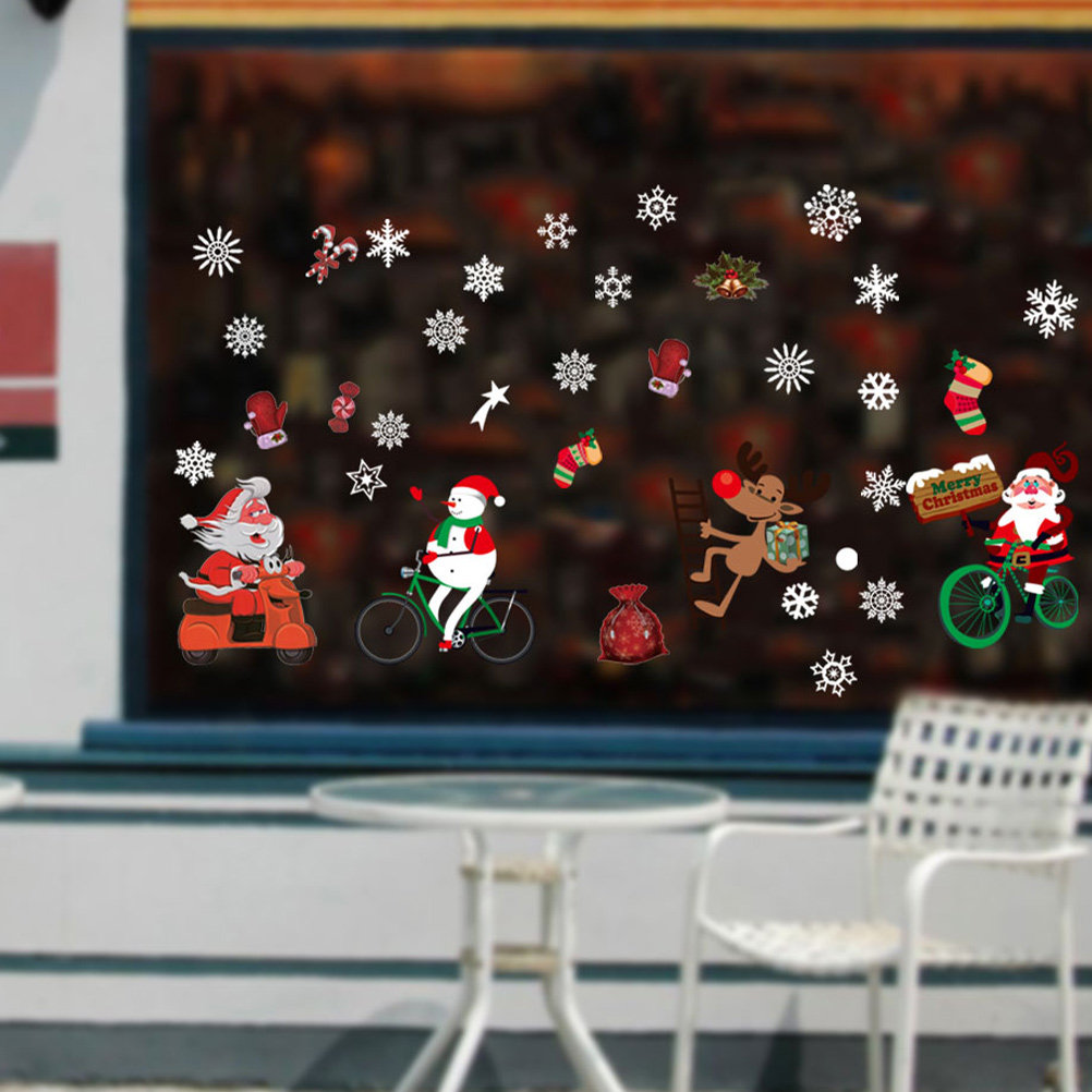 Venster Winter Sticker Scène V - Snowflake Window Decal recensie en prijs