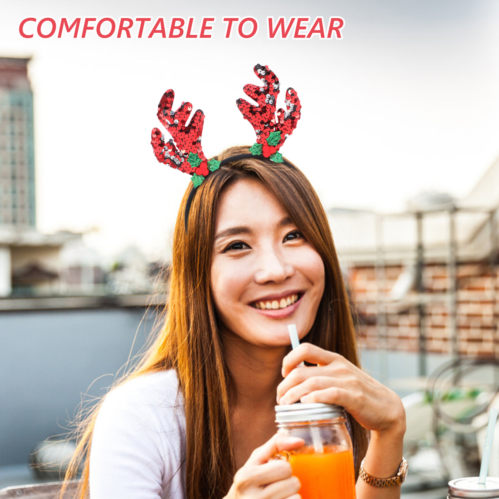 Rendiergewei Hoofdband Kerst H - Reindeer Antlers Headband recensie en prijs