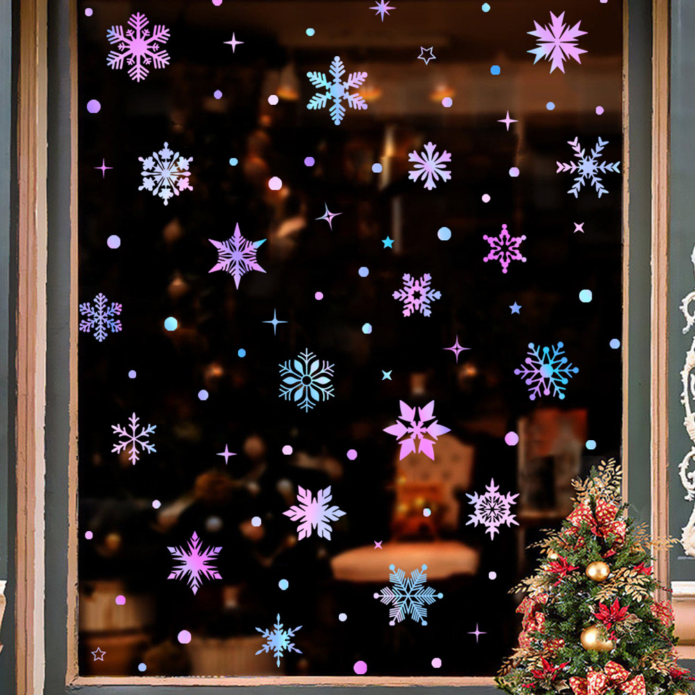 Kleurrijke lichtgevende sneeuw - Snowflake Window Decal recensie en prijs