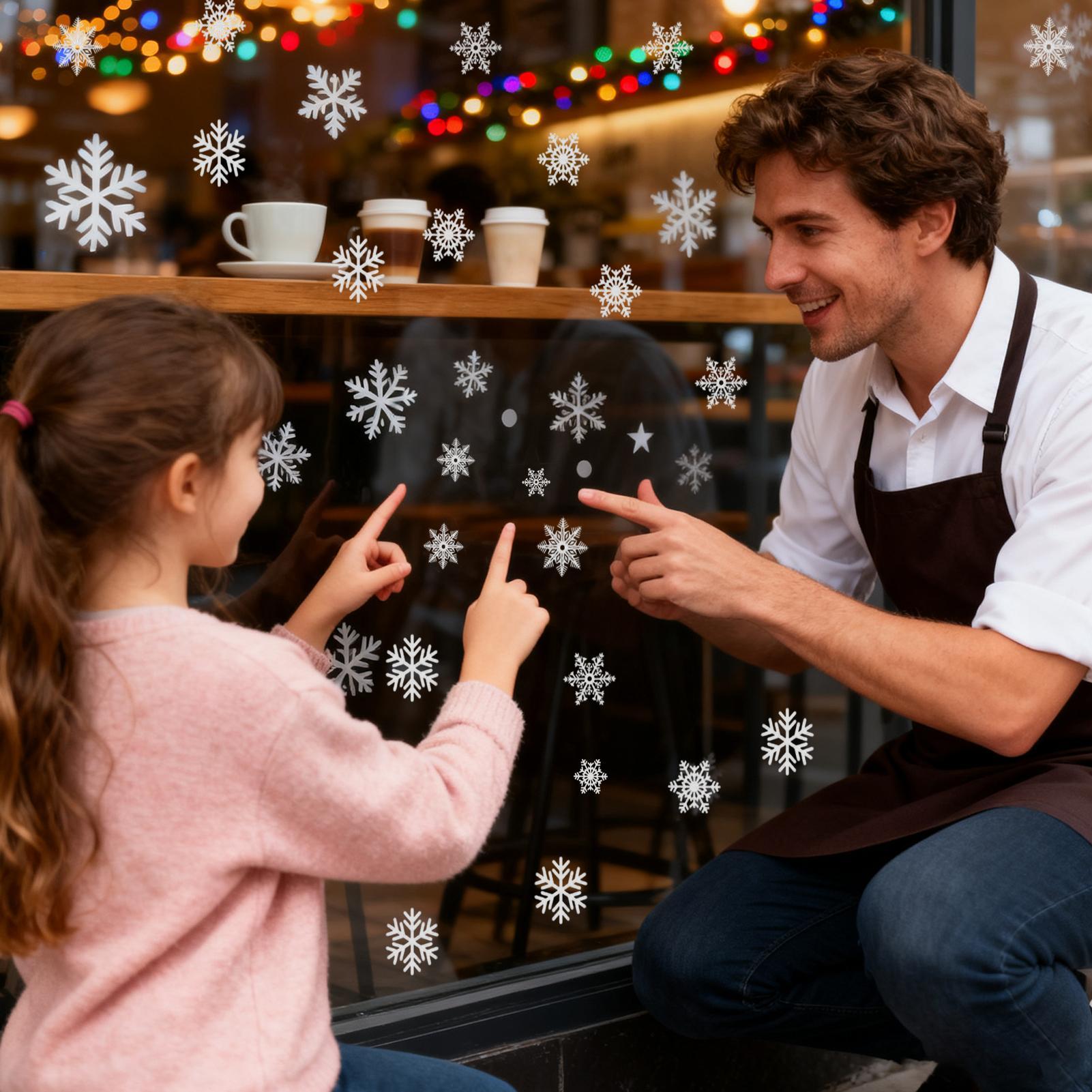 Sneeuwvlok raamstickers Kerst  - Snowflake Window Decal recensie en prijs